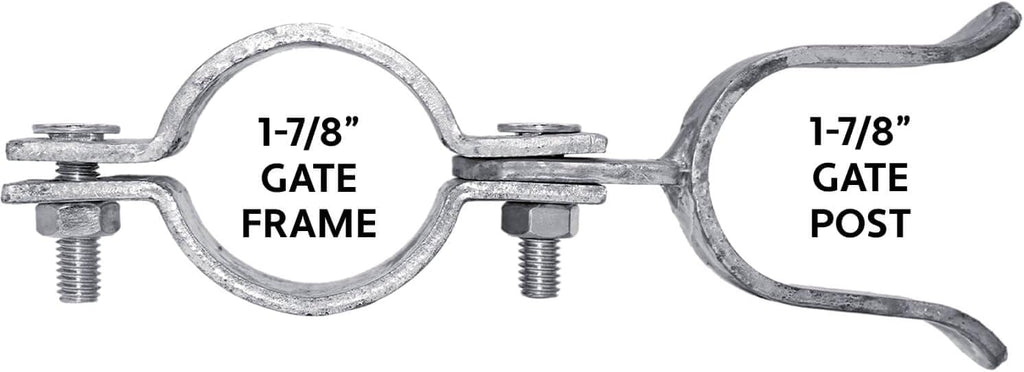 1-7/8' x 1-7/8' Galvanized Chain Link Fork Latch for Gates with Padlock Hole - Case of 25
