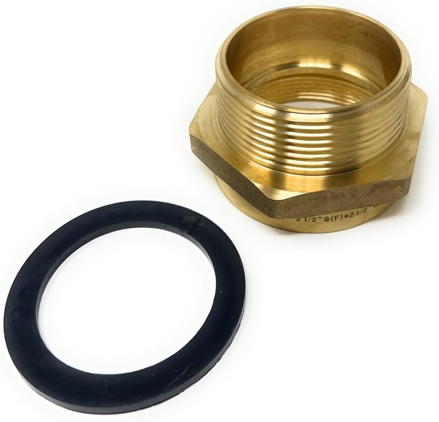 G Thread (British BSPP) Female to NPT Thread Male Pipe Fitting Adapter - Lead-Free Adapter (2 1/2' x 2 1/2' (2 Pieces))