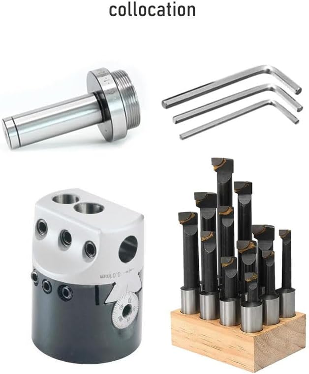 1pc F1 2/3/4 Inch 50/75/100mm F1 Type Boring Head 12/18/25mm Lathe Boring Bar Milling Holder for Milling Machine Tools Wrenche(MT3 Tool Holder)