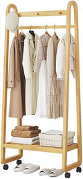 Slide Out Pants Rack Closet Hanger Bar Pull Trousers Tie Belts Scarf Racks Top Mounted Wardrobe Clothes for Closet Retractable,Bamboo Garment Rack Freestanding Clothes Hanging Rack Bamboo Co