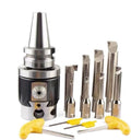 1pc BT30 BT40 NT40 SK40 R8 MT5 MT4 MT3 NBH2084 Boring Head System with 8pcs 20mm Boring Bar Rang 8-280mm Boring Tool(MTA4-NBH2084)