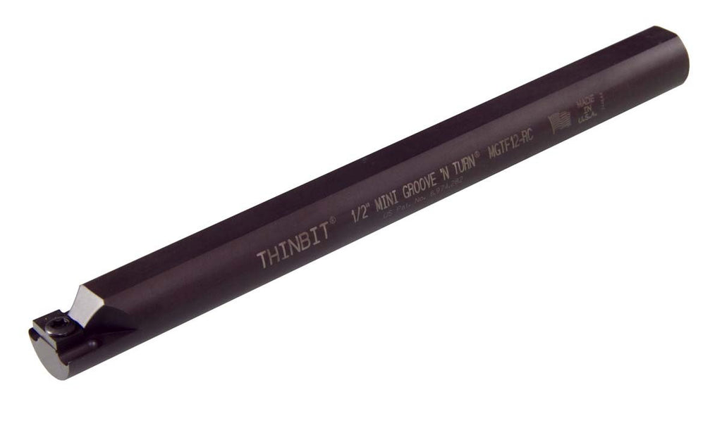 THINBIT MGTF12 Steel Internal Face Grooving Bar, 1/2' Diameter, 0.530' Minimum bore, 2' Reach