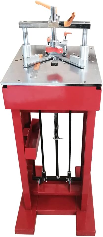 Picture Framing Machine Iron Commercial Foot Pedal Corner Nailer Wood Corner Joining Frame Machine Manual Framing Tool V-Nail 7, 10, 12, 15mm for Picture Frames