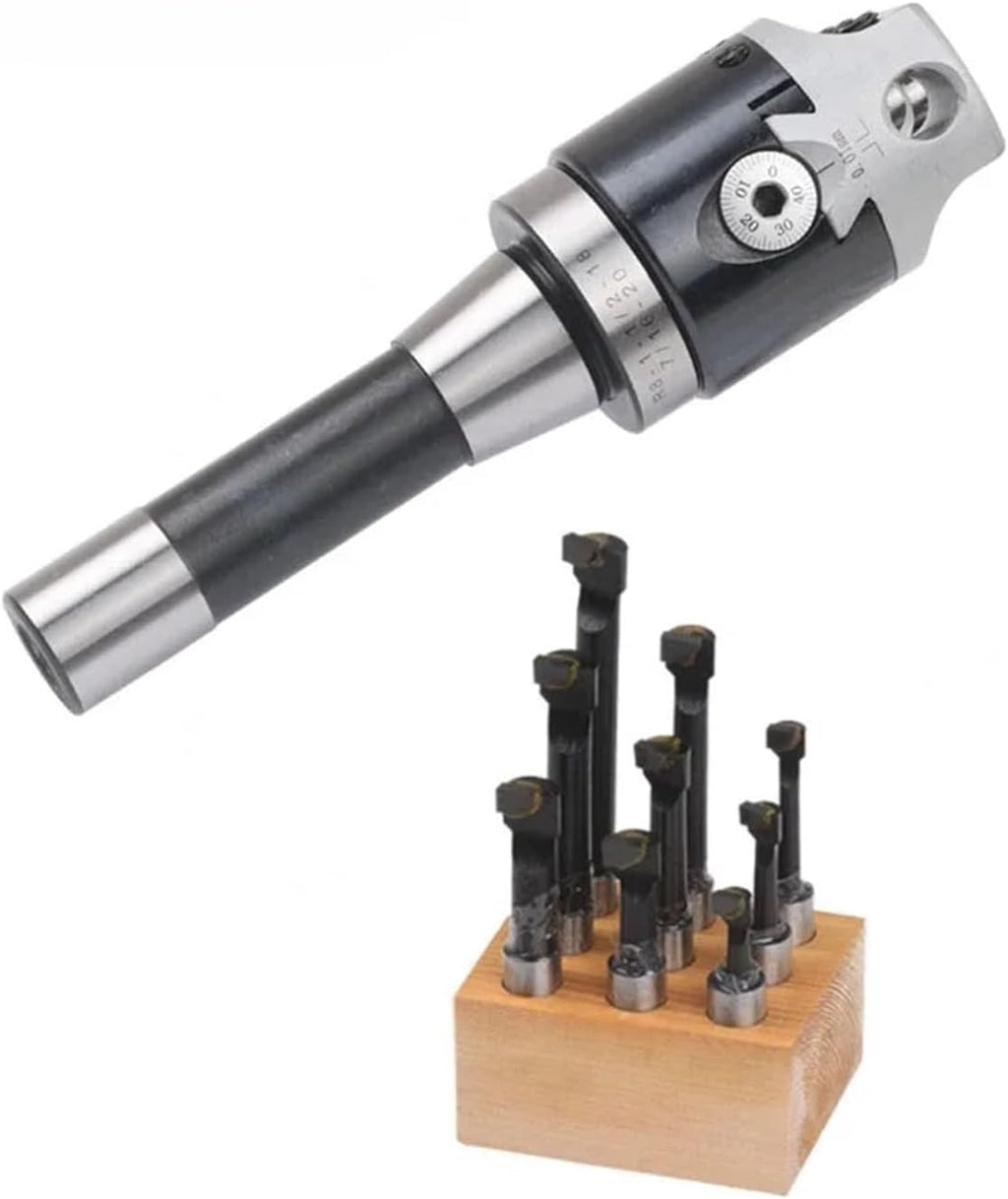 F1 2 inch 50mm F1 Type Boring Head 12mm Lathe Boring Bar Milling Handle for Milling Machine Tools Hex Wrenche Tool(50MM Boring Head)