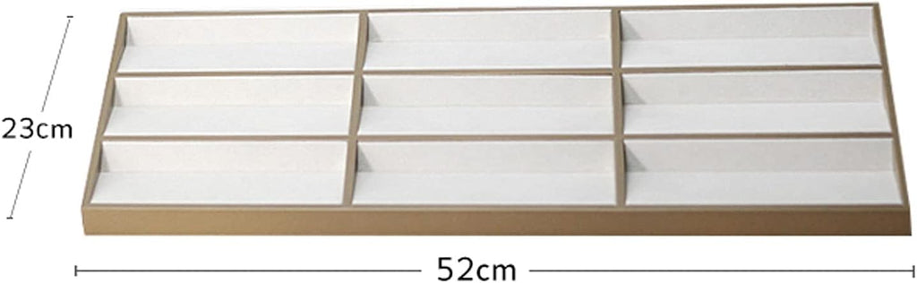 Eyeglass Displays Eyeglasses Sunglasses Display Case Organizer Box Eyewear Storage Tray for Men Women Store Exhibit Presentation Showcase, Champagne Gold Display Risers(A)