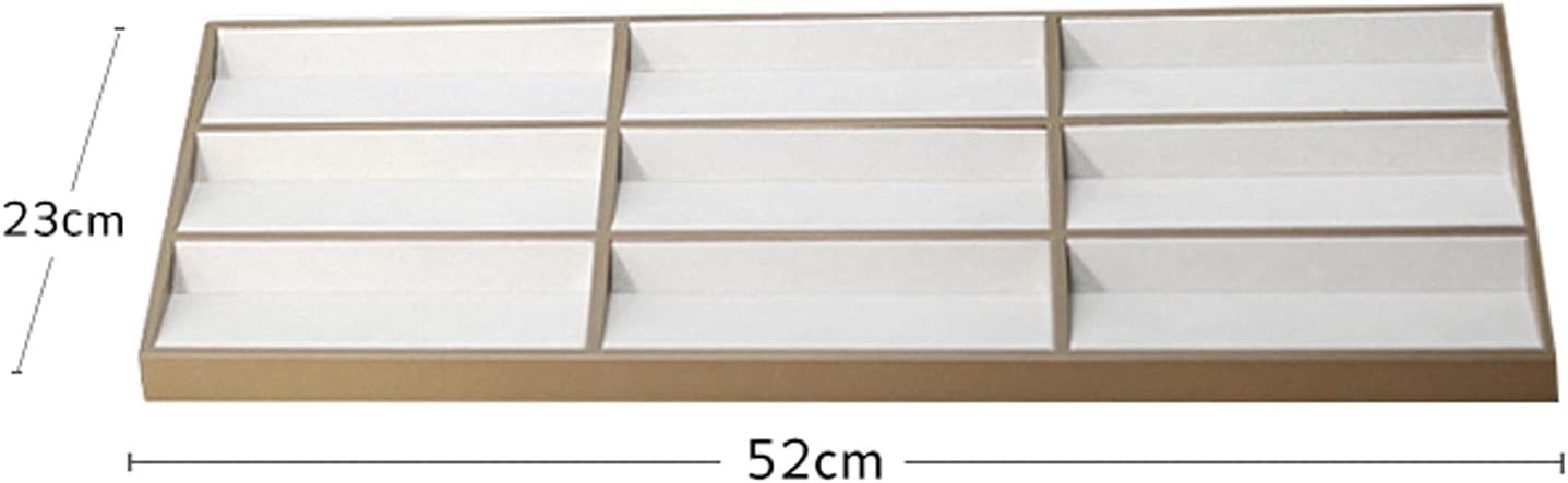 Eyeglass Displays Eyeglasses Sunglasses Display Case Organizer Box Eyewear Storage Tray for Men Women Store Exhibit Presentation Showcase, Champagne Gold Display Risers(A)