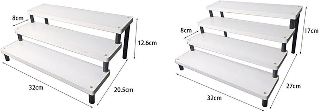 Eyeglass Displays Wood Lacquer Stepped Sunglasses Display Rack Sunglasses Eyewear Holder Display Sunglasses Organizer Stands Sunglasses Rack Display Risers(B,4-Tier)