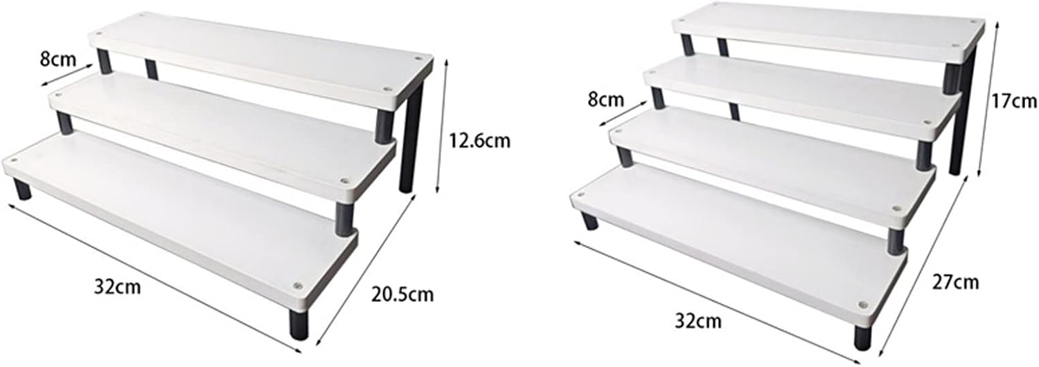 Eyeglass Displays Wood Lacquer Stepped Sunglasses Display Rack Sunglasses Eyewear Holder Display Sunglasses Organizer Stands Sunglasses Rack Display Risers(B,3-Tier)