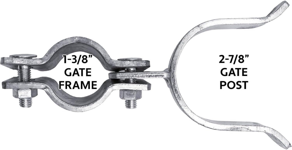 1-3/8' x 1-5/8' Galvanized Chain Link Fork Latch for Gates with Padlock Hole - Case of 25
