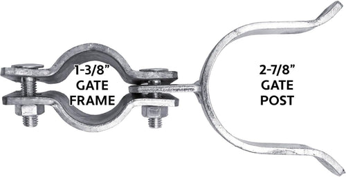 1-3/8' x 1-5/8' Galvanized Chain Link Fork Latch for Gates with Padlock Hole - Case of 25