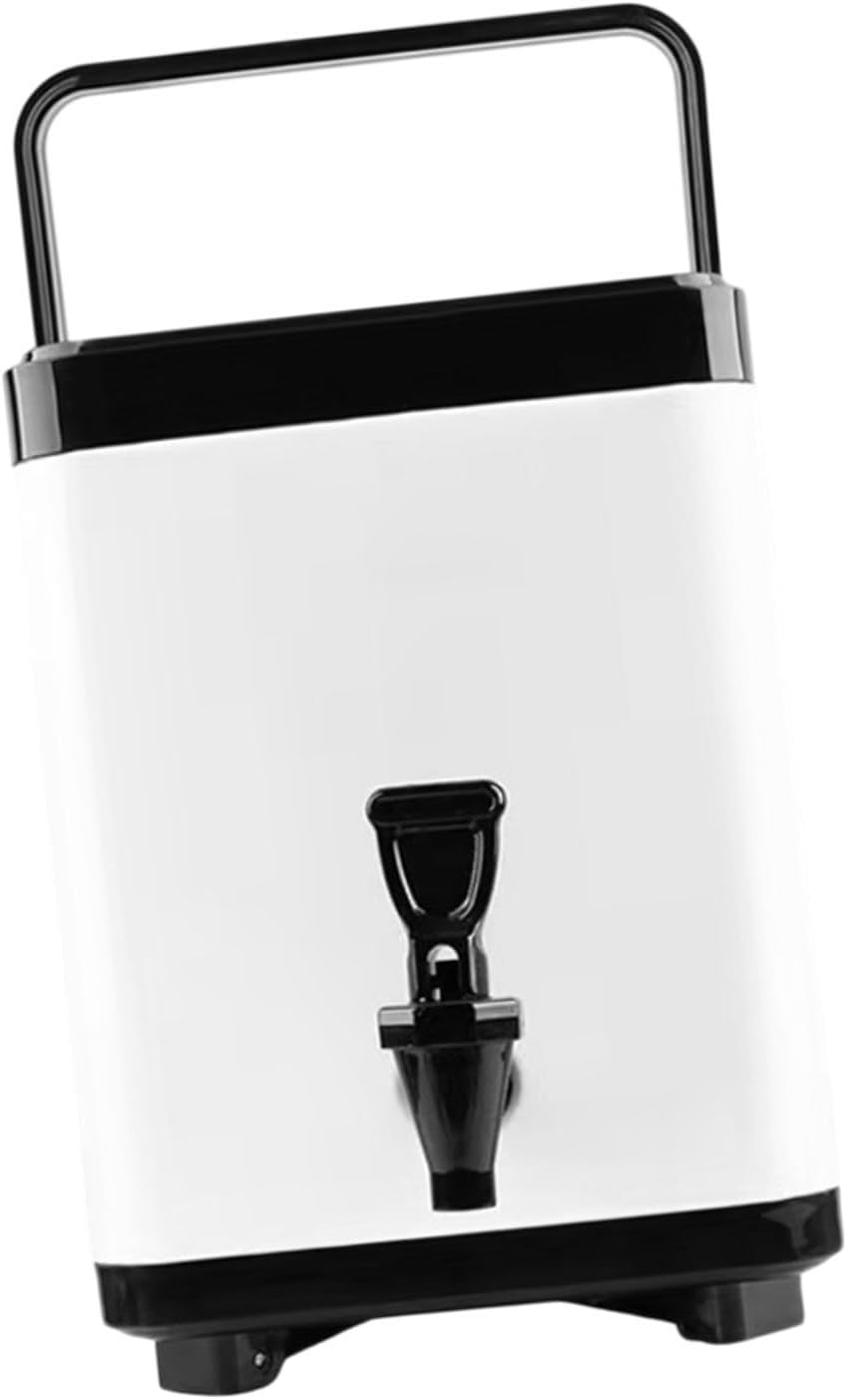 Milk Pail Hot and Cold Beverage Dispenser Portable Keep Drinks Hot or Cold Juice Bucket Coffee Bean Juice for Drinks Soup BBQ, 8L