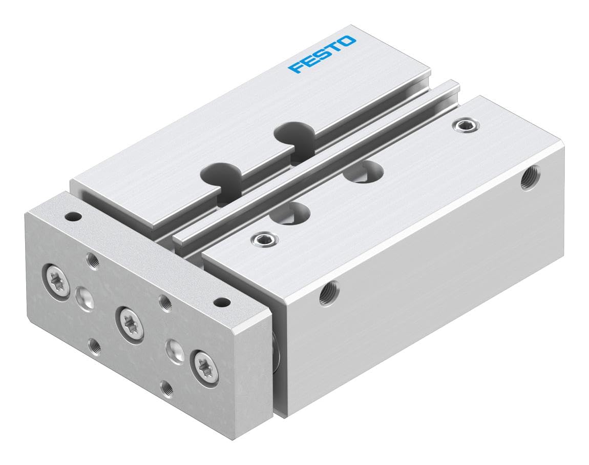 FESTO DFM-12-40-P-A-KF (170903), 12 MM BORE, 2-10 BAR, 40 MM STROKE, DOUBLE-ACTING, ELASTIC CUSHIONING RINGS/PADS AT BOTH ENDS, GUIDED ACTUATOR, M5 PNEUMATIC CONNECTION, RECIRCULATING BALL BEARING, SE