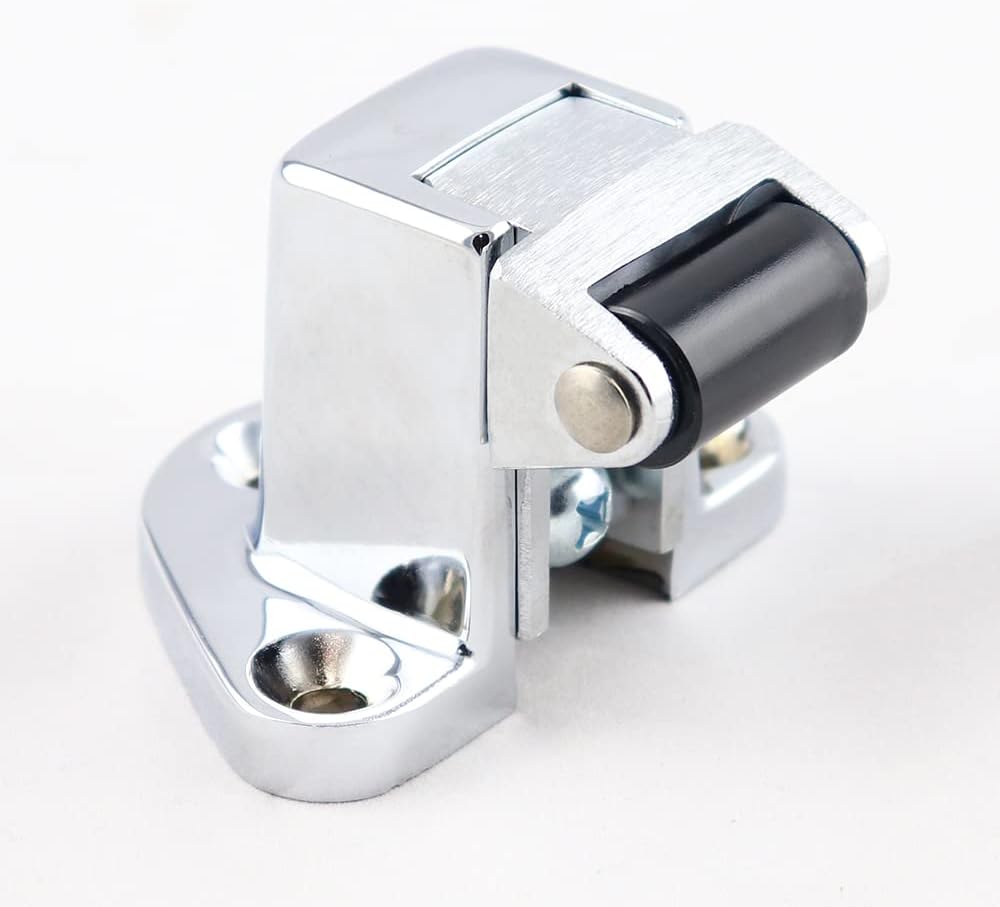 Kason Complete Latch Kit - Kason 58 - Flush Mount with 1/8' to 1/4' Flush Strike Offset - Chrome Finish - Door Closer