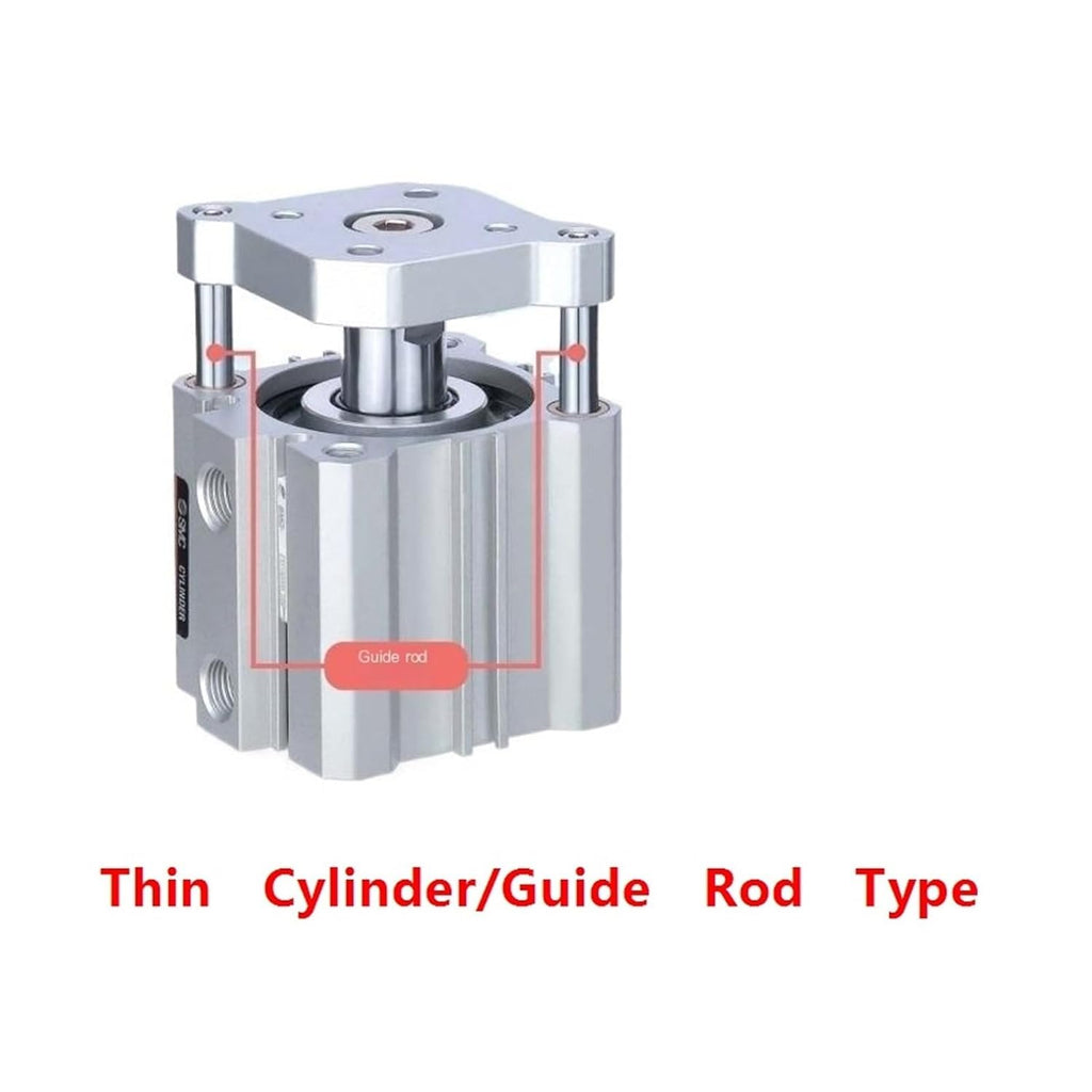 Thin Type Cylinder with Guide bar CDQMB40 Double Acting Compact Cylinder CDQMB40-20 CDQMB40-25 CDQMB40-50 Cylinder(CDQMB40-100)