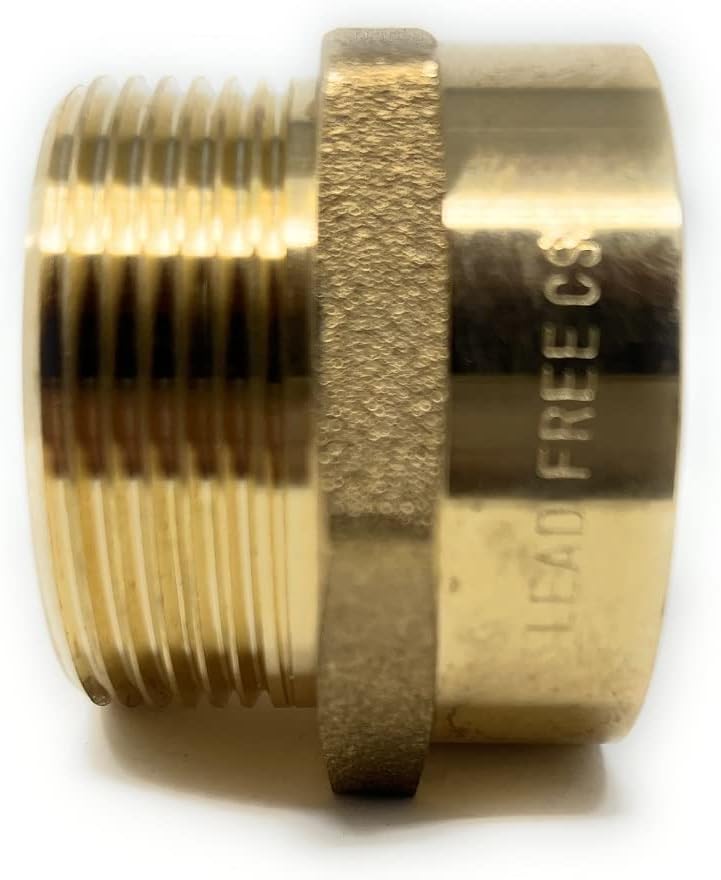 Cascada Lead-Free Brass Adapter, G Thread British BSPP Male to NPT Female (1 1/2' x 1 1/2' (4 Pieces))