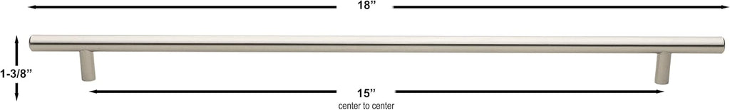 GlideRite Hardware 5018-381-SS-25 15 inch Cc Stainless Steel 18 inch Long Solid Handle bar Pulls 25 Pack