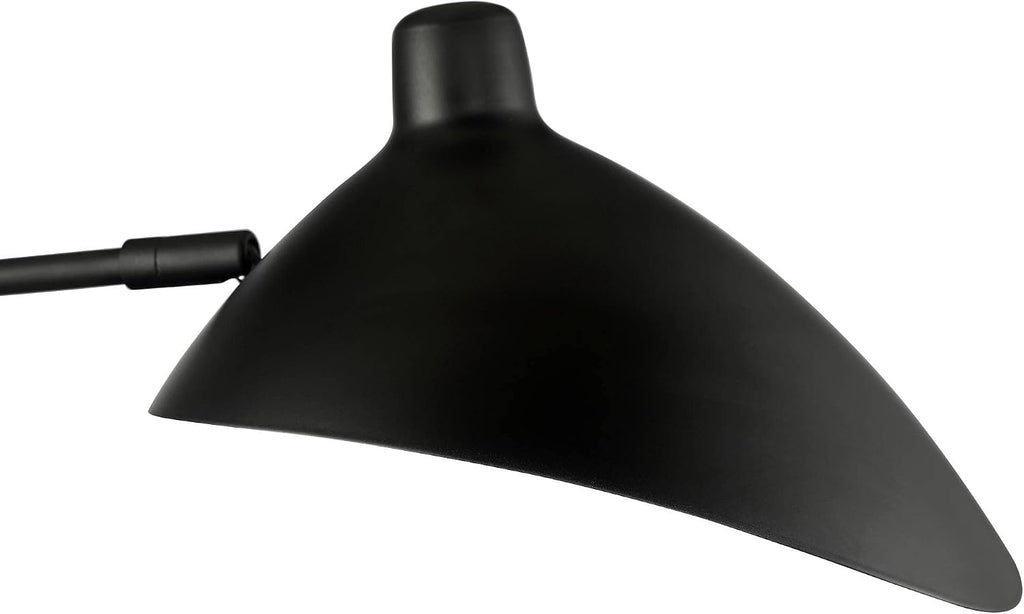 360 Lighting Colborne Modern Swing Arm Wall Lamps Set of 2 Black Plug-in Light Fixture Up Down Swivel Metal Shade for Bedroom Bedside Living Room Reading House