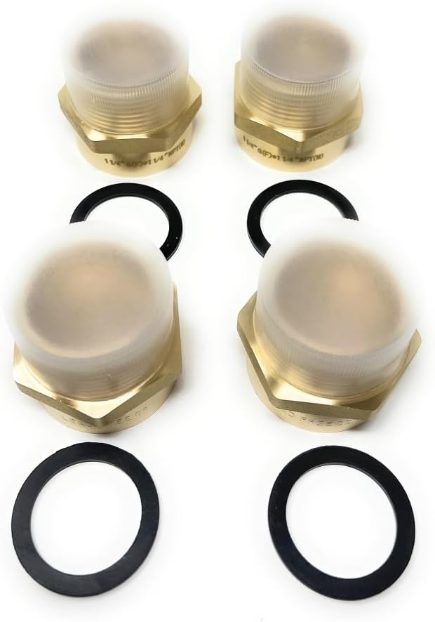 G Thread (British BSPP) Female to NPT Thread Male Pipe Fitting Adapter - Lead-Free (1 1/4' x 1 1/4' (4 Pieces))
