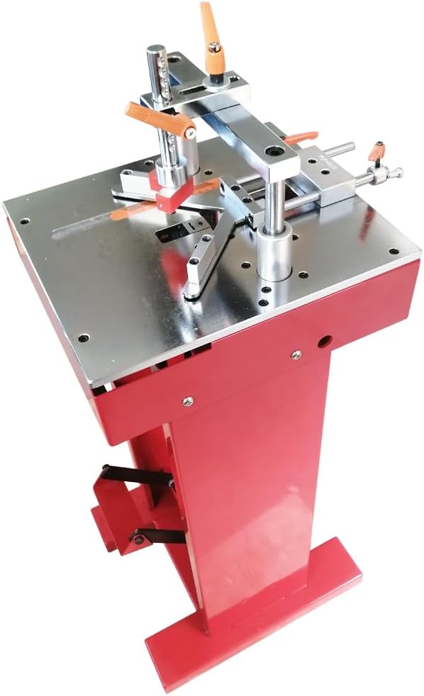 Picture Framing Machine Iron Commercial Foot Pedal Corner Nailer Wood Corner Joining Frame Machine Manual Framing Tool V-Nail 7, 10, 12, 15mm for Picture Frames