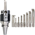 NBH2084 Set Boring Head Boring Tool Suit Boring Head NBH BT30 BT40 BT50 NT30 NT40 NT50 R8 Tool Handle Boring Bar Boring Tool Set(SK40-NBH2084-8PCS)