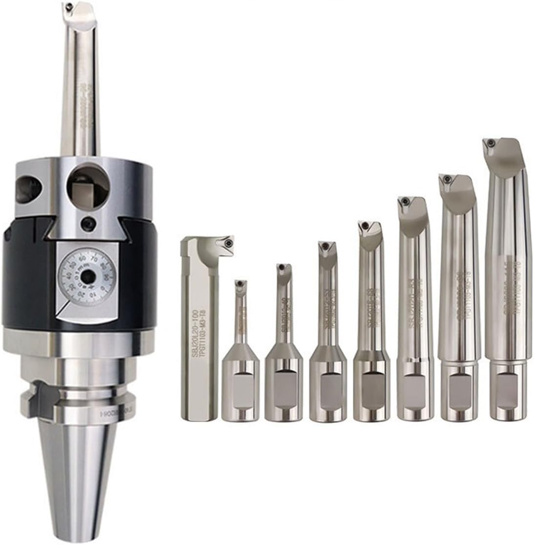 NBH2084 Set Boring Head Boring Tool Suit Boring Head NBH BT30 BT40 BT50 NT30 NT40 NT50 R8 Tool Handle Boring Bar Boring Tool Set(BT50 Tool Handle)