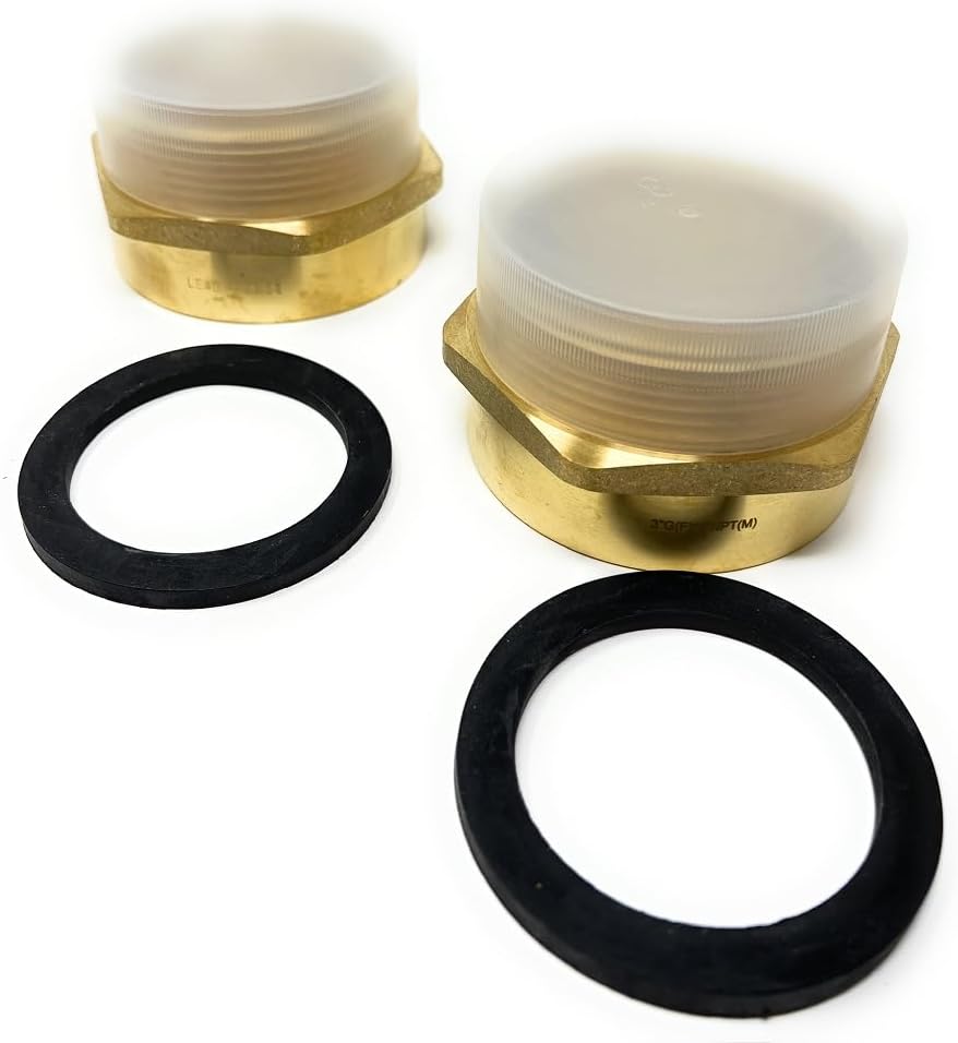 G Thread (British BSPP) Female to NPT Thread Male Pipe Fitting Adapter - Lead-Free Adapter (Two, 3 inch)