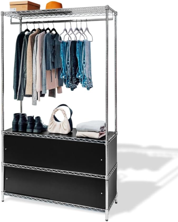Shelving Inc. 18' d x 48' w x 84' h Wire Closet Shelving with Enclosures, Weight Capacity 800 lbs Per Shelf, Evenly Distributed
