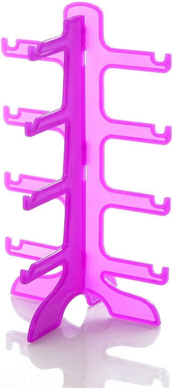 Eyeglass Displays 1PCS Plastic Sunglasses Rack 4 Pairs Eyewear Glasses Holder Organizer Storage Display Stand New Display Risers(Purple)
