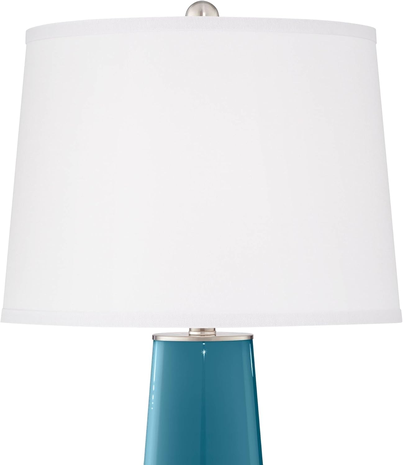 Color + Plus Leo 29 1/2' Great Falls Blue Glass Table Lamps Set of 2