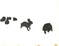 Watership Down 1978 Production Animation Cel with Linda Jones Seal and Coa 128-25 Multiple Rabbits