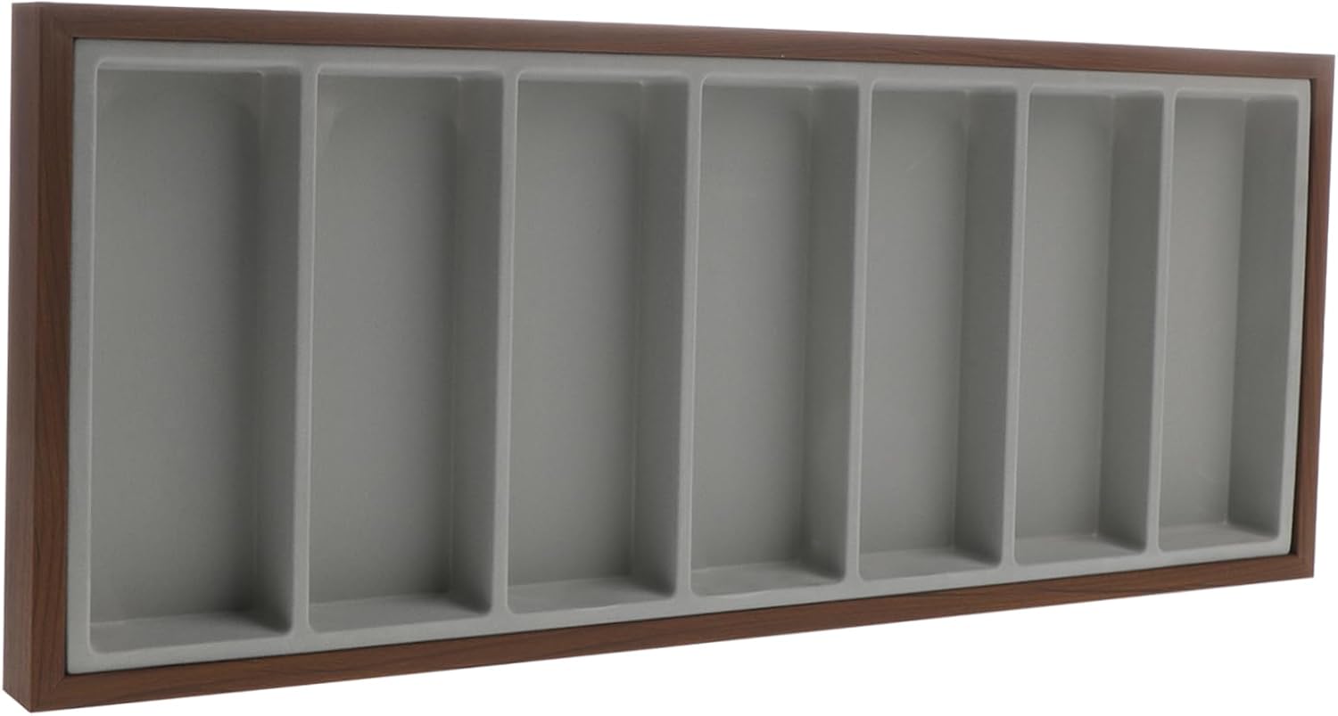 CALLARON 4pcs Wooden Sunglasses Organizer Tray Compartments Stylish Eyewear Display Holder for Sunglasses and Eyeglasses for Home and Retail Use