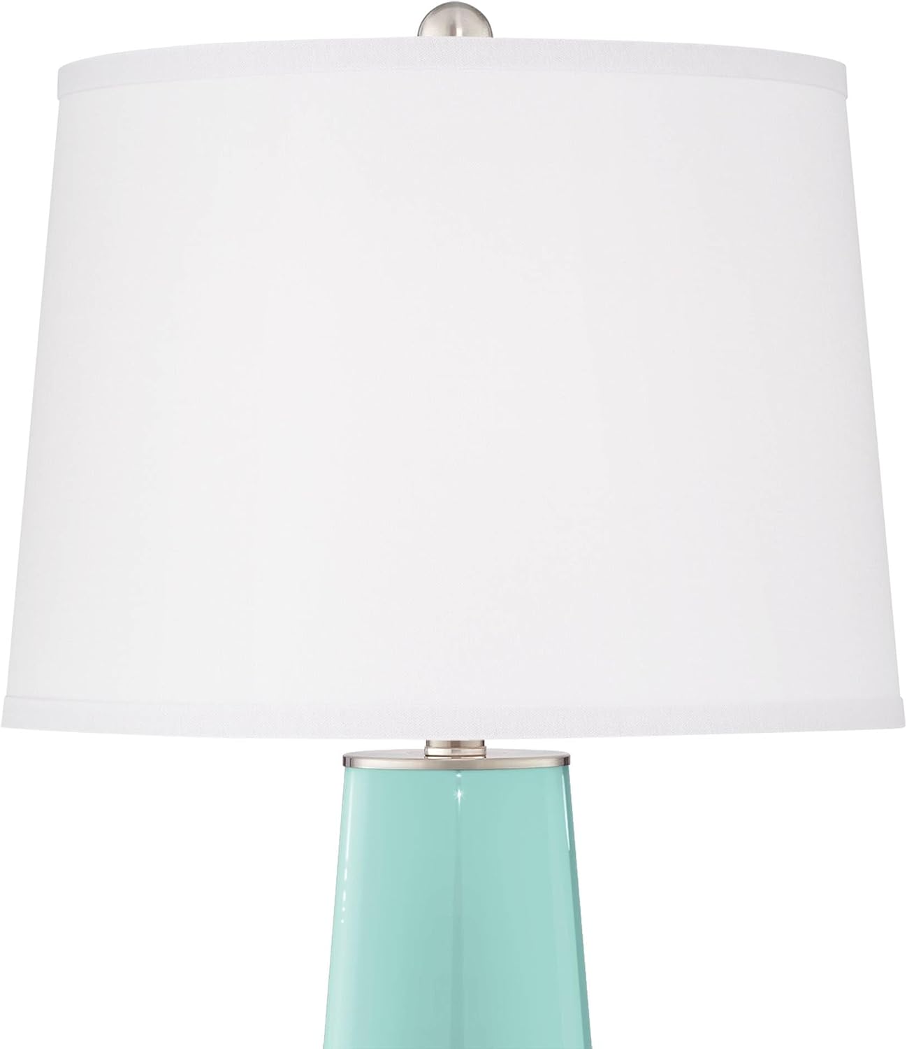 Color + Plus Leo 29 1/2' Cay Blue Glass Table Lamps Set of 2