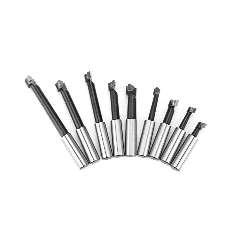 Brilluxa Boring Head Set, 50mm F1-12 Boring Head with MT4-M16 Arbor Adapter and 9PCS 12mm Boring Bar Set, Taper Shank Boring Tool Kit for CNC Milling Machine