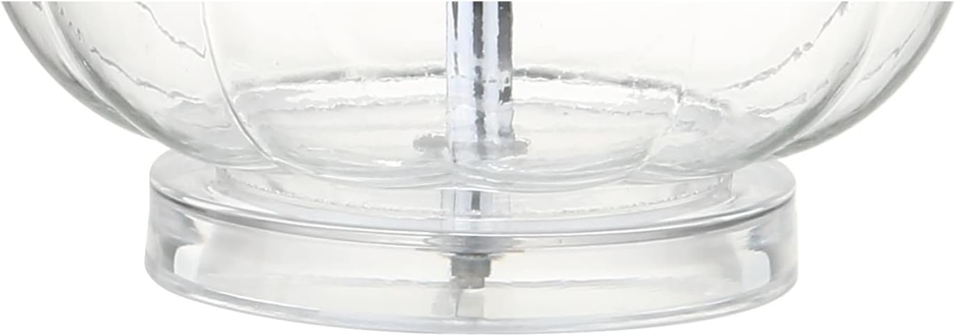 Eyely EYL1079C-SET2 Cooper 28.5' Glass Teardrop LED Table Lamp for Reading Room, Living Room, Office, Bedroom, Contemporary, Transitional, Clear (Set of 2)