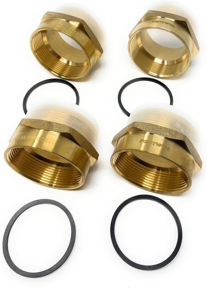 G Thread (British BSPP) Female to NPT Thread Male Pipe Fitting Adapter - Lead-Free Adapter (Four, 2 inch)