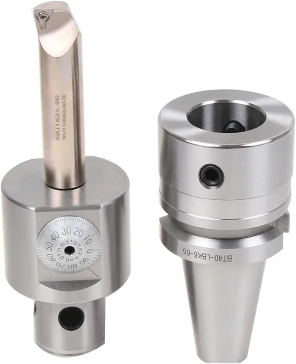 NBJ16 Universal Boring Head Set with BT30 Shank Adjustable Boring Bar Cutters for Milling Machine with 6-51mm Boring