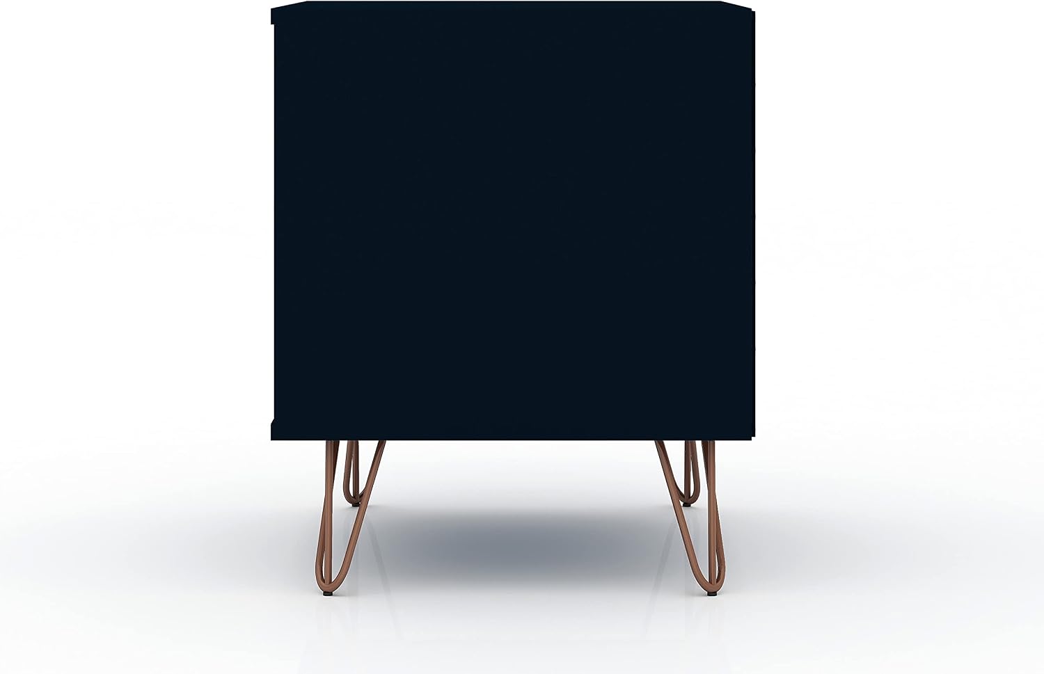 Manhattan Comfort Rockefeller Nightstands Set of 2, Mid Century Modern Bedside Table with Drawers, Minimalist Display and Storage Organizer, Ideal for Bedroom and Living Room, Blue