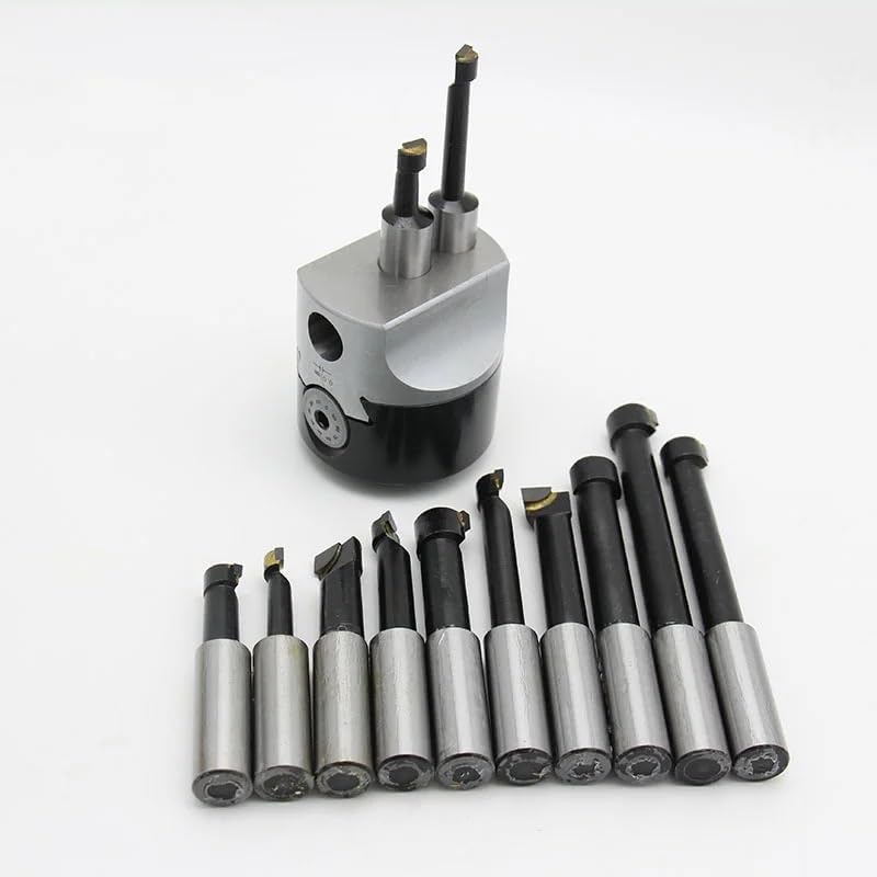 1pc F1 2 Inch 50mm F1 Type Boring Head 12mm Lathe Boring Bar Milling Holder For Milling Machine Tools Hex Wrenche Tool(R8(7-16) tool holder)
