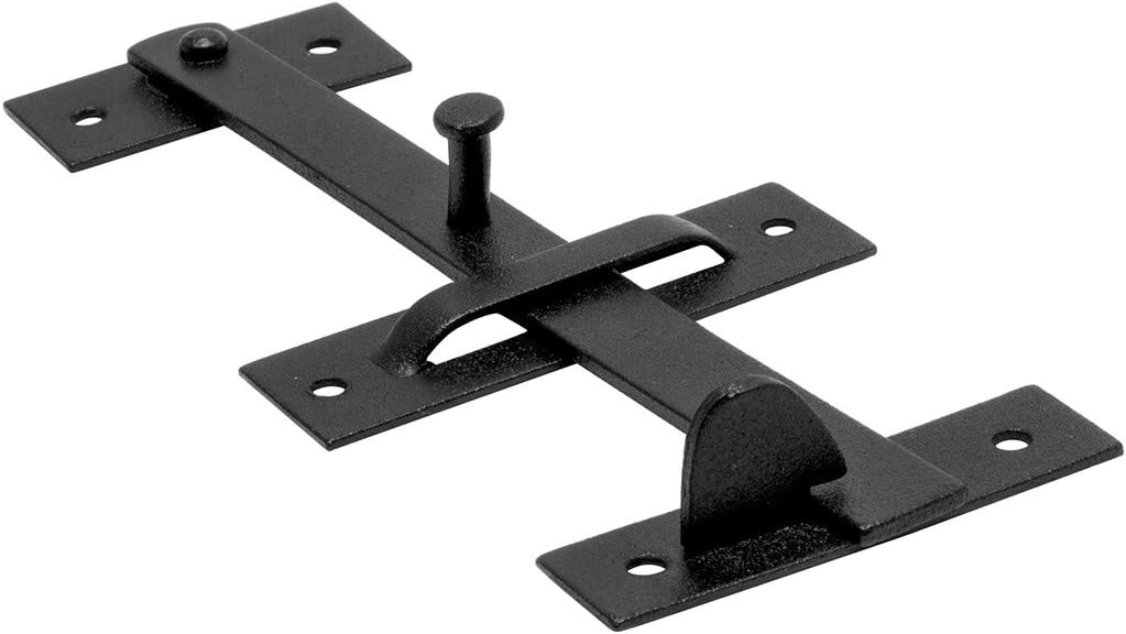 Renovators Supply Manufacturing Black Iron Norfolk Thumb Door Latches Traditional 7' H Suffolk Thumb Gate Or Door Latches Black Powder Coated Two Sided Colonial Locks With Mounting Hardware Pack Of 10
