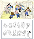 PEANUTS Mission Control We are Ready for Assignment Limited Ed of 50 Animation Cel AND Storyboard Print Signed by Larry Leichliter mlc25