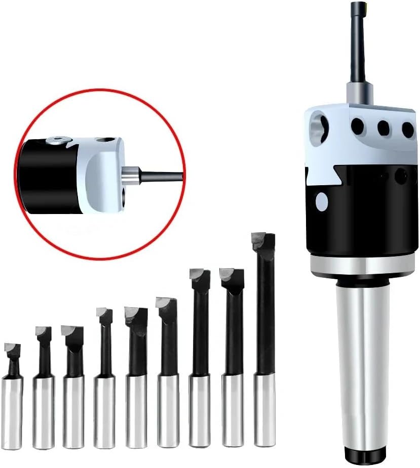 SRCGG 1pc F1 Boring Hole Boring Bar Set Tungsten Carbide Bar Boring Head MT2 MT3 MT4 R8 BT NT Boring Bar Set Boring Device F1 Boring Tool(18mm-12pcs (Set))