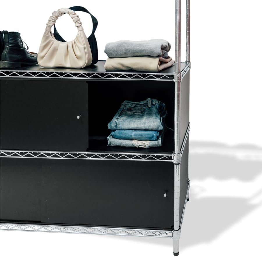 Shelving Inc. 18' d x 48' w x 84' h Wire Closet Shelving with Enclosures, Weight Capacity 800 lbs Per Shelf, Evenly Distributed