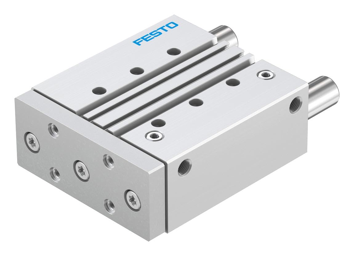 FESTO DFM-50-100-P-A-GF (170874), 100 MM STROKE, 1-10 BAR OPERATING PRESSURE, 50 MM BORE, DFM SERIES, DOUBLE ACTING, ELASTIC CUSHIONING RINGS/PADS AT BOTH ENDS, G1/4' PNEUMATIC CONNECTION, GUIDED CYLI