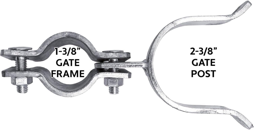 1-3/8' x 2-3/8' Chain Link Fence Gate Fork Latch - Galvanized - with Hole for Padlock - CASE Qty 25