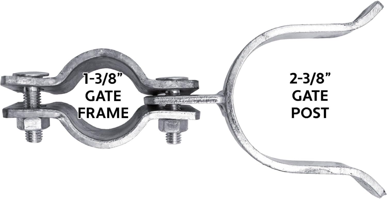 1-3/8' x 2-3/8' Chain Link Fence Gate Fork Latch - Galvanized - with Hole for Padlock - CASE Qty 25