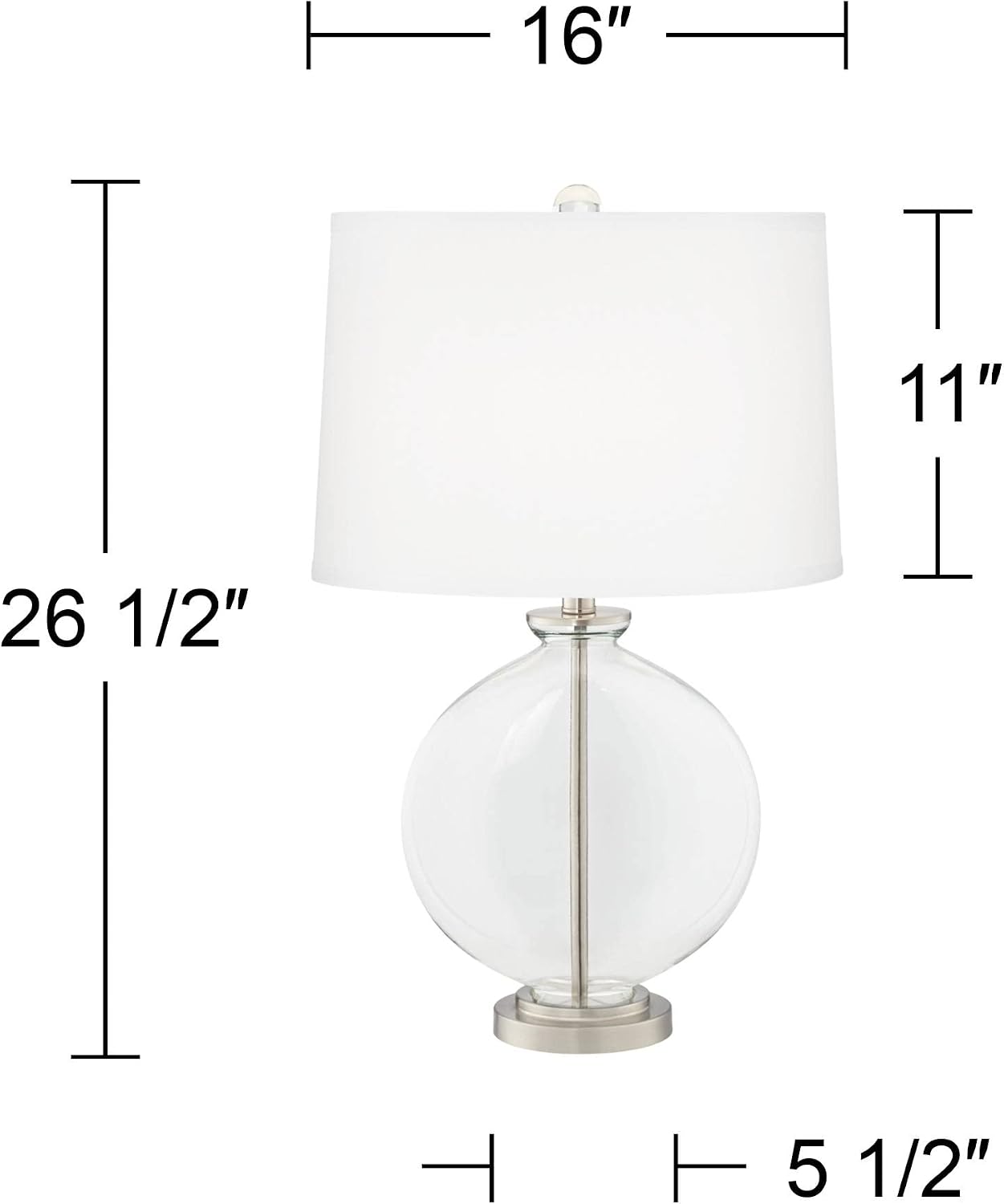 Color + Plus Carrie 26 1/2' Modern Surfer Blue Table Lamps Set of 2