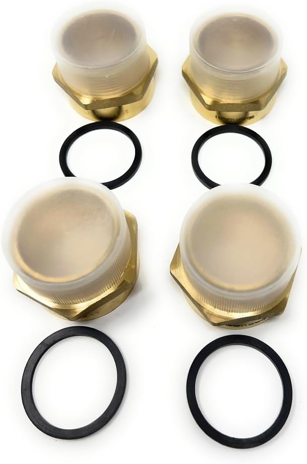 G Thread (British BSPP) Female to NPT Thread Male Pipe Fitting Adapter - Lead-Free Adapter (Four, 1 1/2 inch)