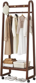 Slide Out Pants Rack Closet Hanger Bar Pull Trousers Tie Belts Scarf Racks Top Mounted Wardrobe Clothes for Closet Retractable,Bamboo Garment Rack Freestanding Clothes Hanging Rack Bamboo Co