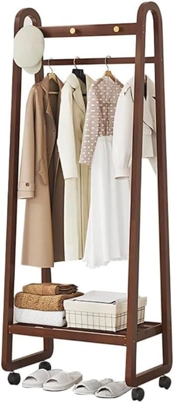 Slide Out Pants Rack Closet Hanger Bar Pull Trousers Tie Belts Scarf Racks Top Mounted Wardrobe Clothes for Closet Retractable,Bamboo Garment Rack Freestanding Clothes Hanging Rack Bamboo Co