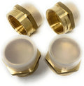 Cascada Lead-Free Brass Adapter, G Thread British BSPP Male to NPT Female (1 1/2' x 1 1/2' (4 Pieces))